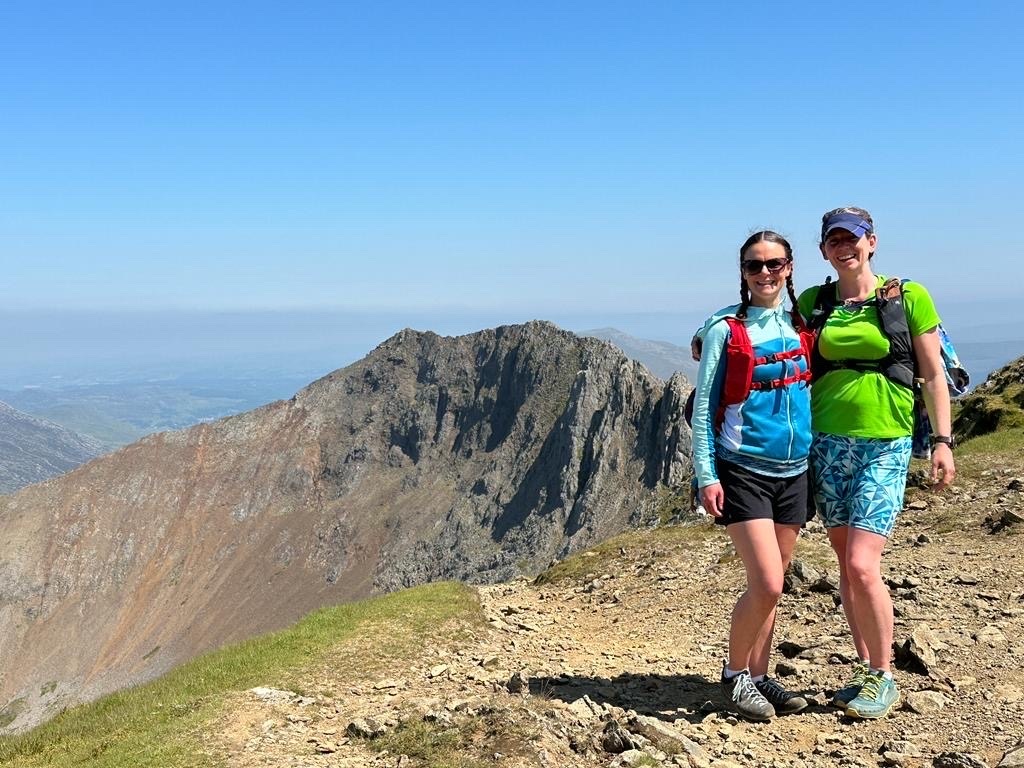 Kate and Laura standing on Crib gouch