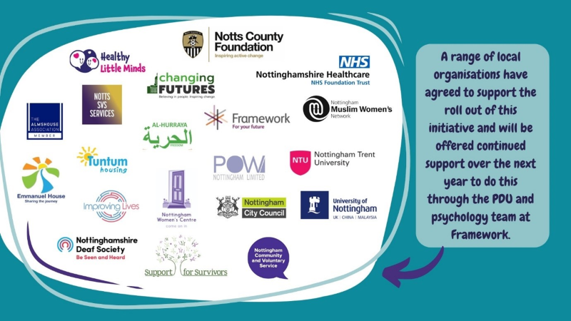 Logos of organisations who have been trained to deliver the Bereavement and Loss training package