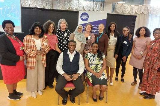 Group photo of the speakers who presented at the first Nottingham City Place-Based Partnership Race Health Inequalities Summit