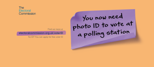 You now need photo ID to vote at a polling station