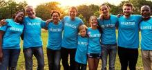 Introducing Community Champions - photo of people wearing 'Volunteer' t-shirts