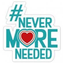 #NeverMoreNeeded logo